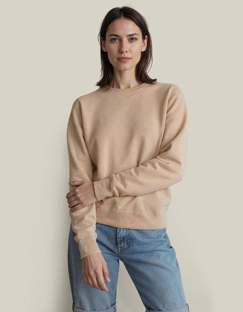 Pullover Regular Fit in Latte | Print Nils Skarke (PriNS)