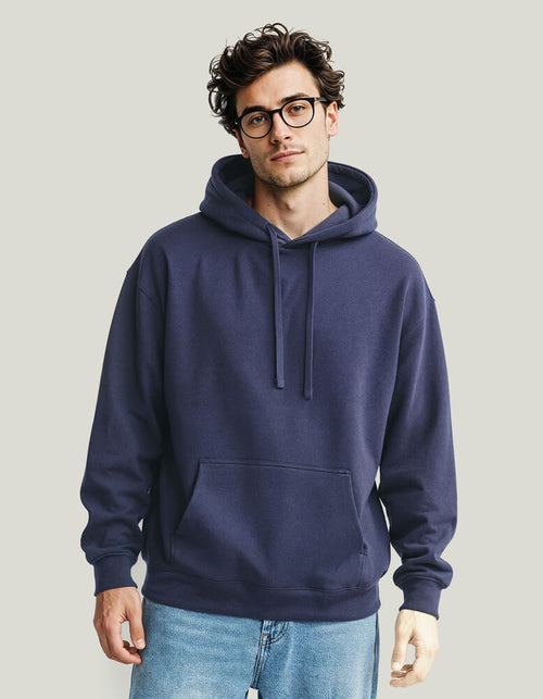 Kapuzenpullover Loose Fit in Navy Blau | Print Nils Skarke (PriNS)