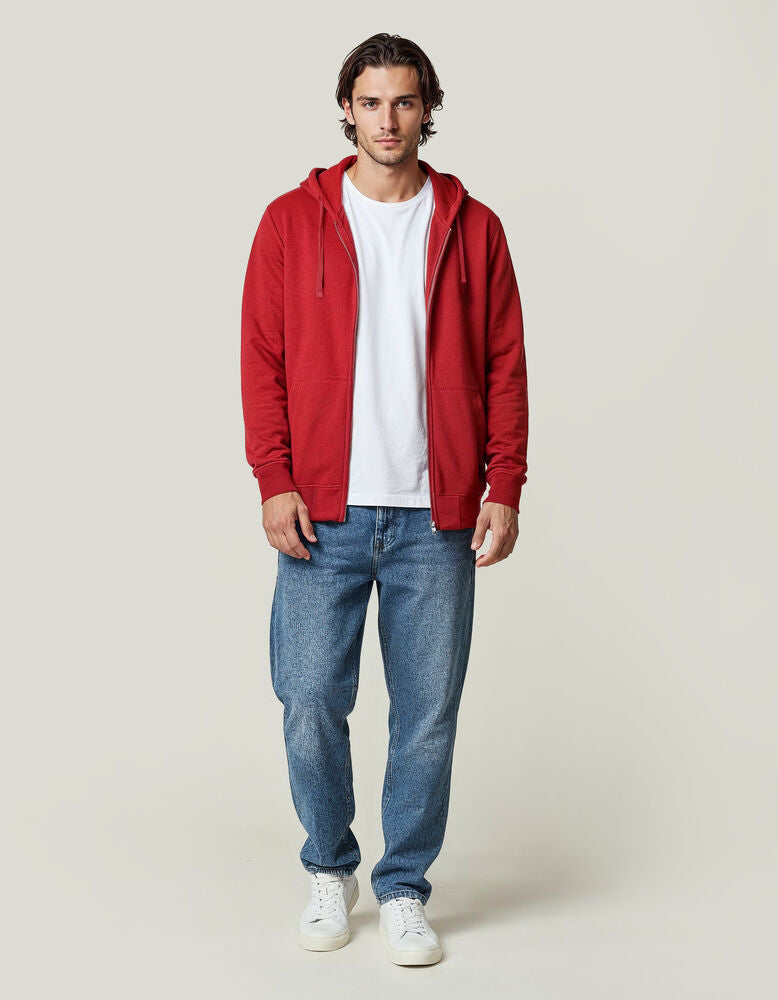 Pullover mit Reißverschluss Regular Fit in Brick | Print Nils Skarke (PriNS)